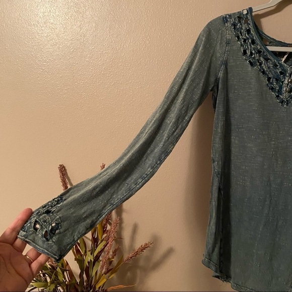 Free People Olive Green Top Size Small - Picture 5 of 14